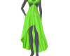 𝓓uni H/L Green Dress