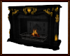 Antique black fireplace