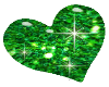 Glitter Green Heart
