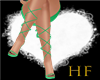 ^HF^ Laced Heels Green