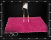 small pink fluffy rug