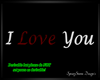 I Love You Sign Red&Silv