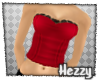H~Corset w/ Lace Red