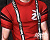 Red Tee + Suspenders