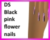 DS Black/pink flower
