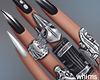 Calva Black Nails Rings
