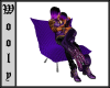 Kiss cuddle chair purple