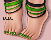 !!D Cute Feet Green