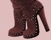 E* Wine Suede Boots