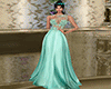 green blue gown