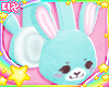 . cyan bunny earmuffs