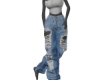 White Baggy OutFit♛