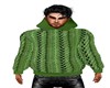 GREEN KNIT HOODY
