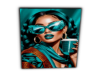black art woman teal