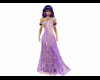Purple long sheer dress