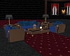 Blue Brown Social Couch