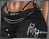 M. Stripe Black Pants