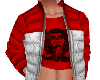 Red silver jacket