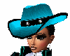 teal cowgirl hat