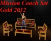 Mission Couch Set Gold