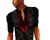 red/black pinstripe vest