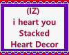 i♥u Stacked Heart Deco