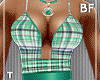 Mint Plaid Flared BF
