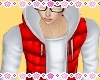 Q white+red hoodie