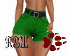 Green Belted Shorts