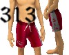 (s) 313 swim shorts red
