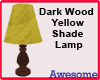 Dark Wooden Yellow Lamp