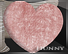 H. Fur Heart Pillow Pink