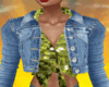Jacket + Green Top Tied