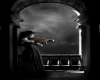 Goth lady playing violin