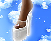 plastic heels white