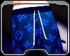 blue lv shorts