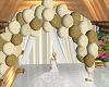 gold wedding archballoon