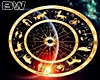 Zodiac Wheel Sign Gold