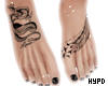 Black Pedicure +Tatts