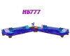 HB777 Corner Couch Blue