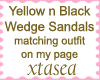 Yellow Wedge Sandals
