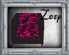 blk leather & pink zebra