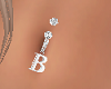 Letter B Belly Ring