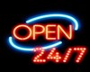 Neon Open 24/7 Sign