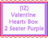 Hearts Seater Box Purple