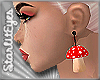 *Shroom Earrings* Red