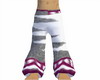 GRAY/WHITE DESIGN PANTS