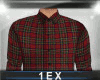 Flannel Tucked Shirt Red