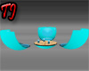 ^TJ^Teal Floating Chairs