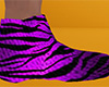 Lavender Tiger Stripe Slippers (M)